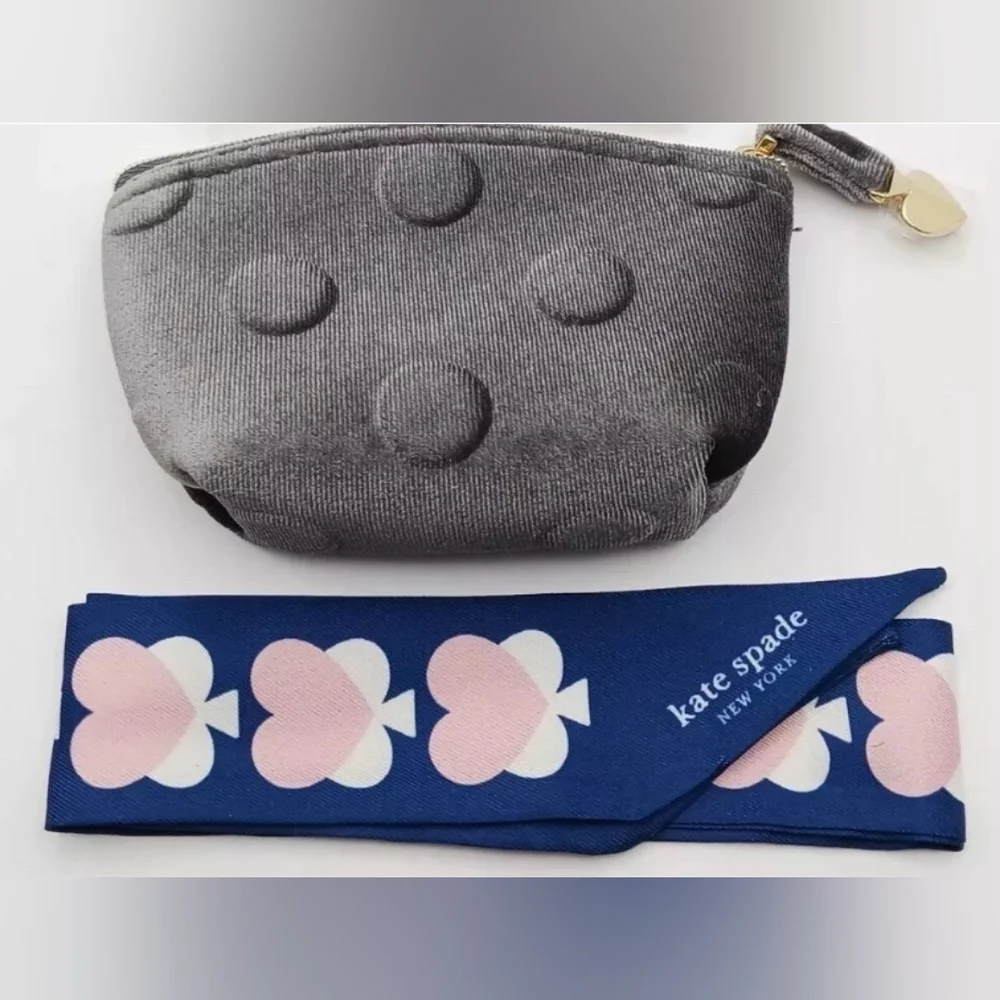 Kate Spade New York Frangrance Small Pouch & Twilly/Ribbon Set - 2 PCS NWOT